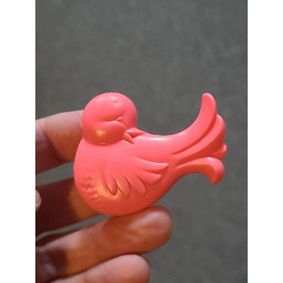 VTG Retro My Little Pony Hot Coral Pink Bird  Comb Accessory Magic Star G1 - Picture 1 of 3